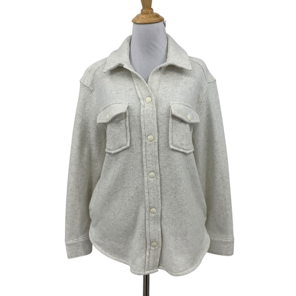 Haven Well Within Jacket Womens XS Extra Small Snow Snap Buttons Fleece Pocket